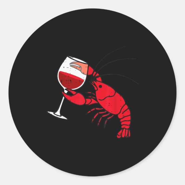 Crayfish Boil Party Funny Crawfish Lobster Seafood Classic Round Sticker (Front)