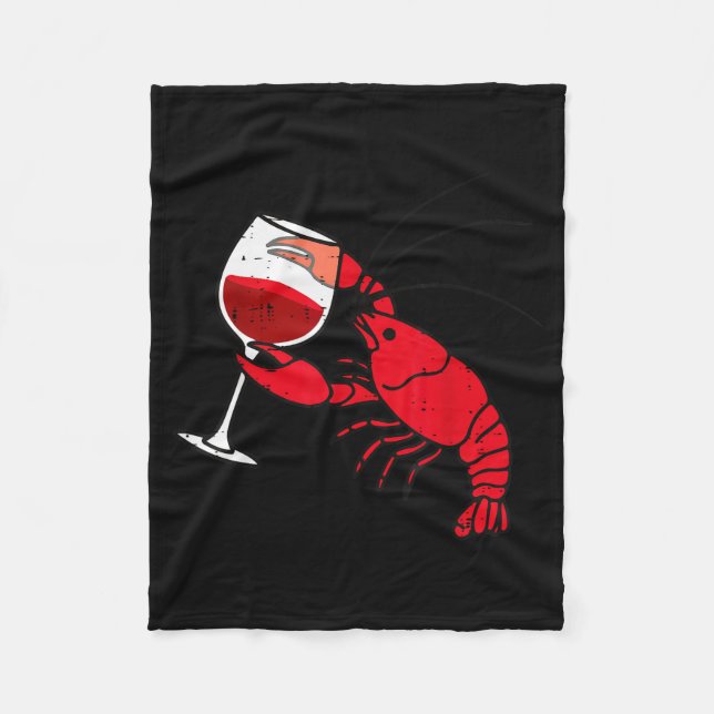 Crayfish Boil Party Funny Crawfish Lobster Seafood Fleece Blanket (Front)