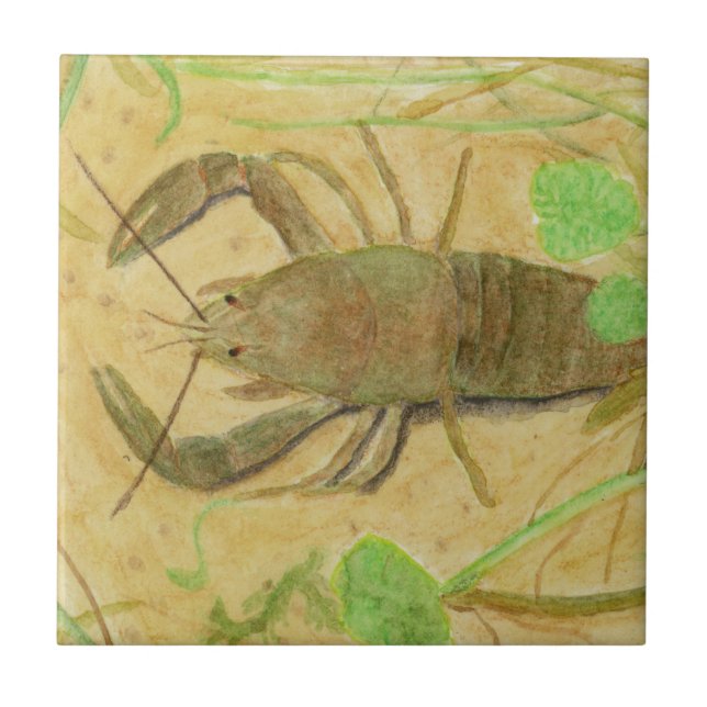 Crayfish Ceramic Tile (Front)