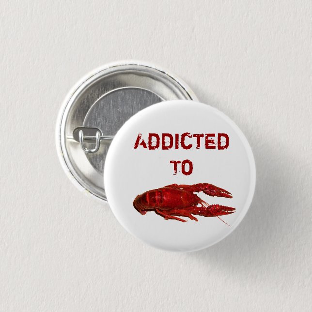 Crayfish/Crawfish/Crawdad Items 3 Cm Round Badge (Front & Back)