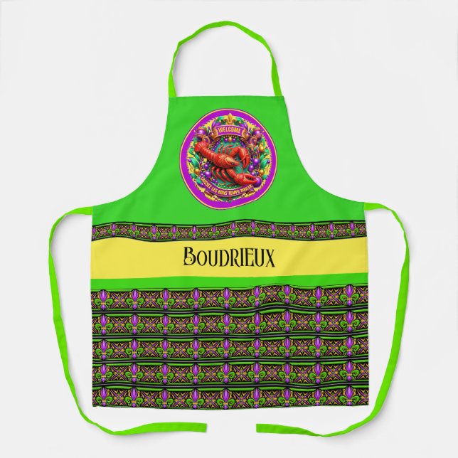 Crayfish Fleur de Lis  Apron (Front)