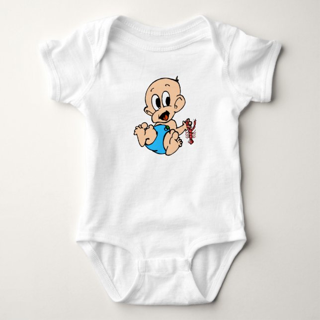Crayfish Loving Baby Bodysuit (Front)