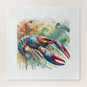 Crayfish Serenity 060824AREF137 - Watercolor Jigsaw Puzzle