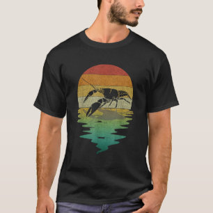 Crayfish Sunset Retro Vintage 70s Crawfish Nature T-Shirt