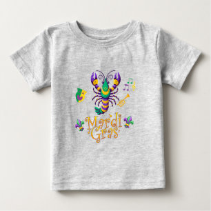 Crayfish/trumpet/mask/fleur de lis Mardi Gras  Baby T-Shirt