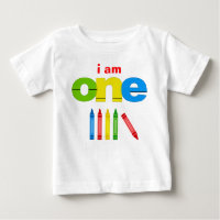 Crayon 1st Birthday T-shirt Toddler Baby Kid
