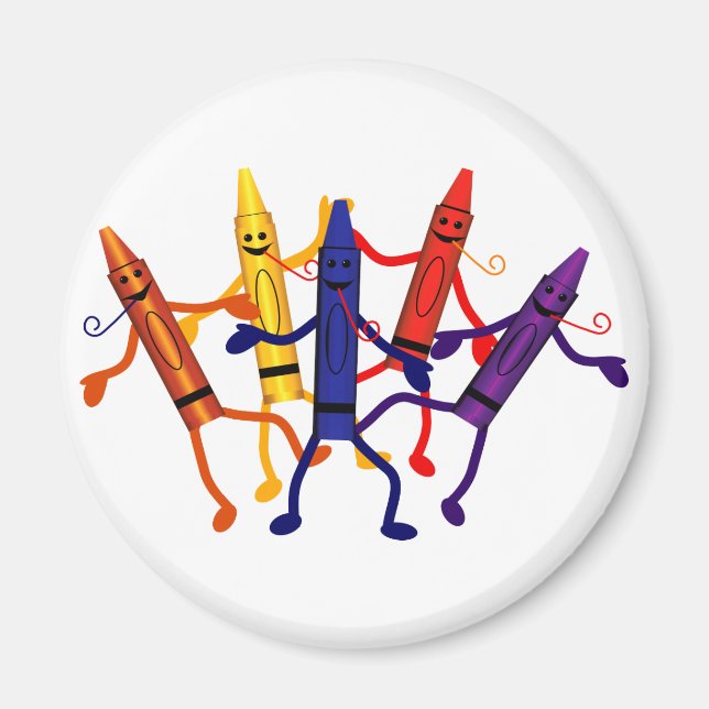 Crayon Birthday Party Magnet (Front)