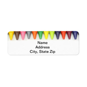 Crayon border return address label. label