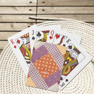Crayon Box Patchwork Print Playing Cards