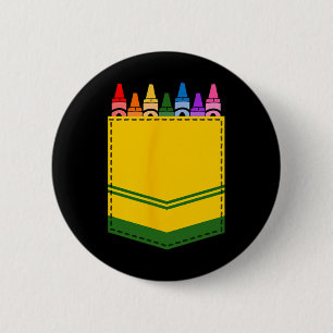 Crayon Box Pocket Teacher Gift Costume  6 Cm Round Badge