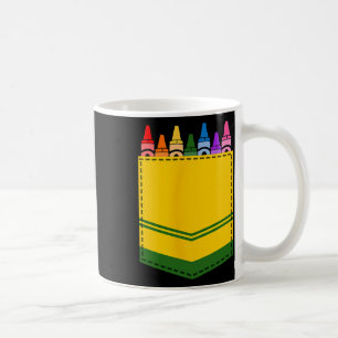Crayon Box Pocket Teacher Gift Costume Coffee Mug