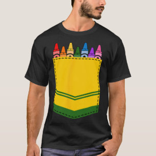 Crayon Box Pocket Teacher Gift Costume T-Shirt