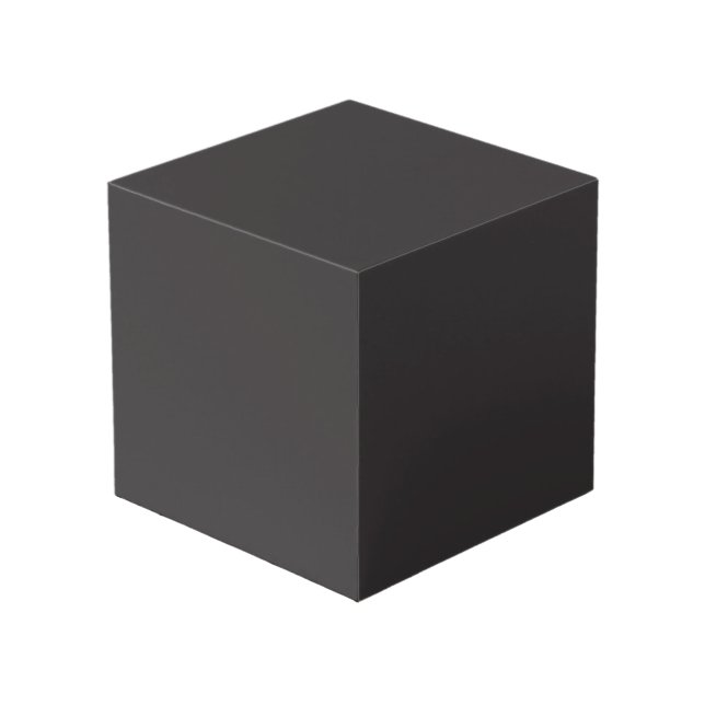 Crayon Colour Black Cube Box (Front Angled)