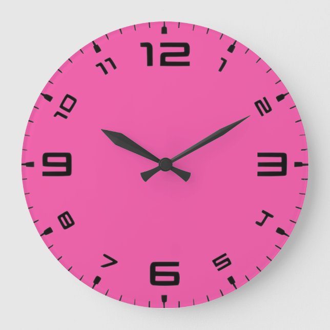 Crayon Colour Magenta Wall Clock (Front)