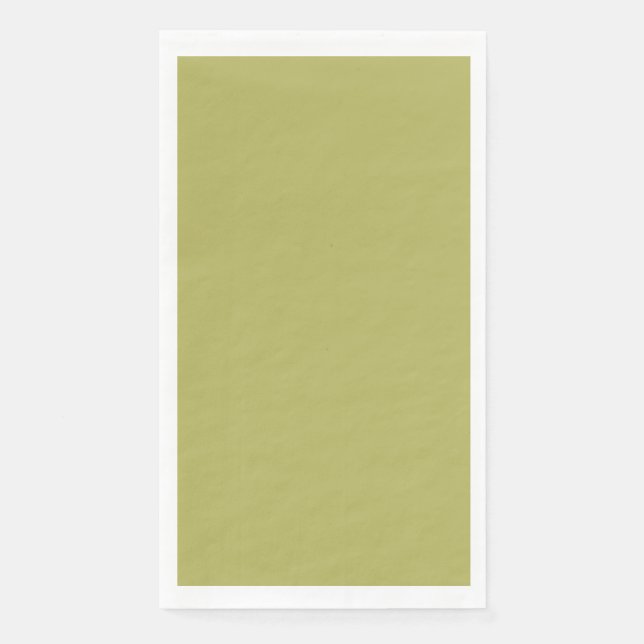 Crayon Colour Olive Green Guest Towel Napkin (Front)