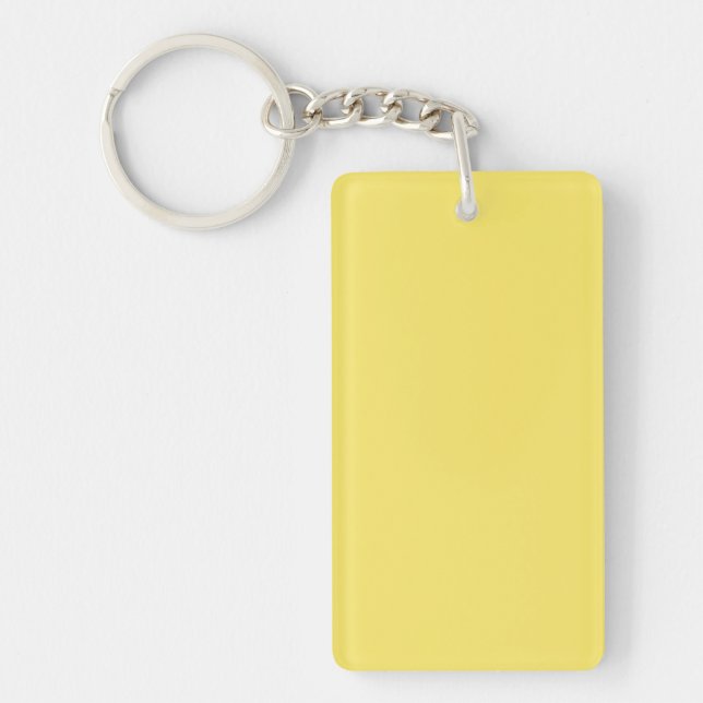 Crayon Colour Yellow Acrylic Keychain Choose Style (Front)