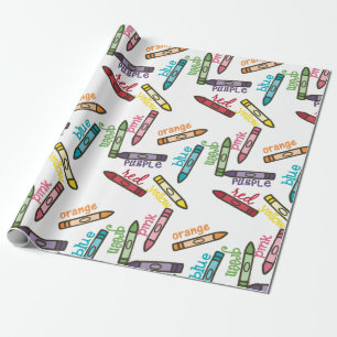 Crayon Colours Wrapping Paper
