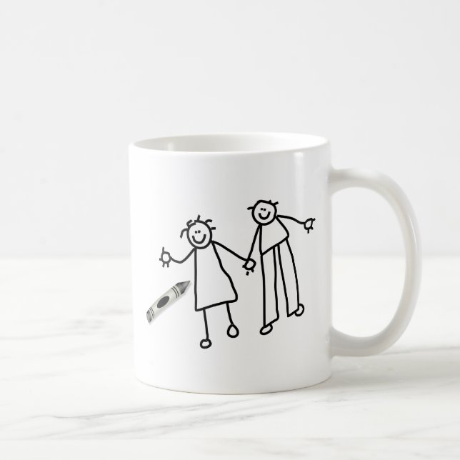 Crayon Couple Coffee Mug (Right)