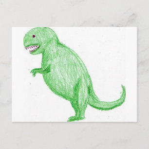 Crayon Dinosaur Postcard
