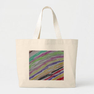 Crayon Drawing Lines Large Tote Bag