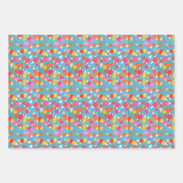 Crayon Explosion  Wrapping Paper Sheet (Front)