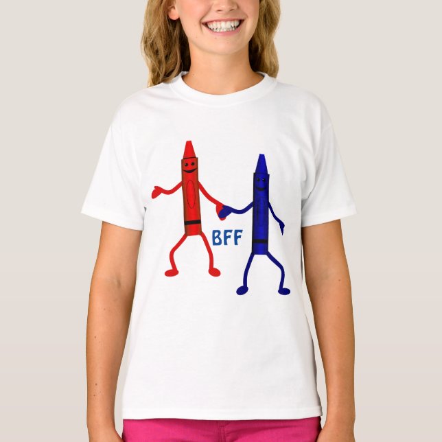 Crayon Friends BFF T-Shirt (Front)