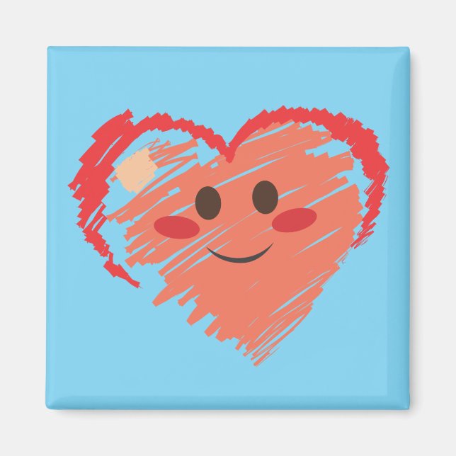 Crayon Heart Magnet (Front)