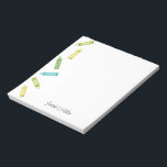 Crayon Hello Notepad<br><div class="desc">This notepad is featuring colourful crayons</div>