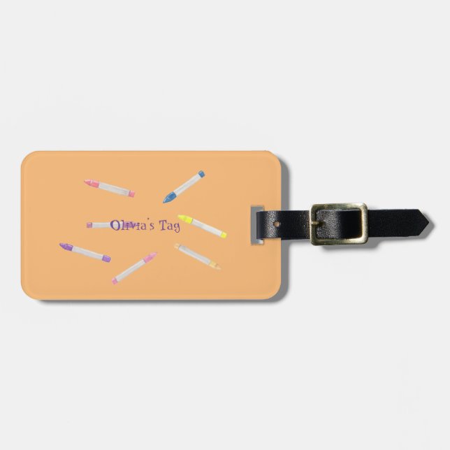 Crayon Luggage Tag (Front Horizontal)