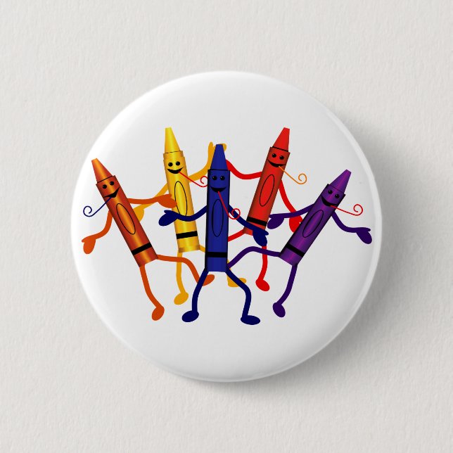 Crayon Party Button (Front)