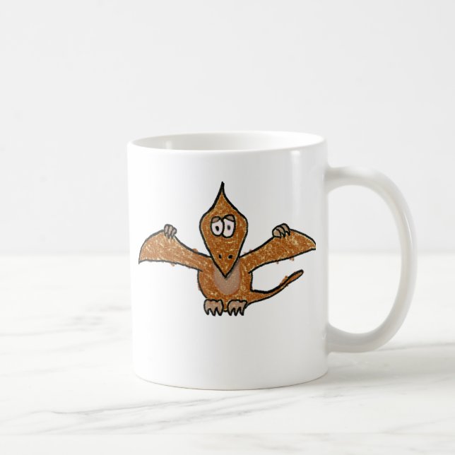 Crayon Pterodactyl Dinosaur Collection Coffee Mug (Right)