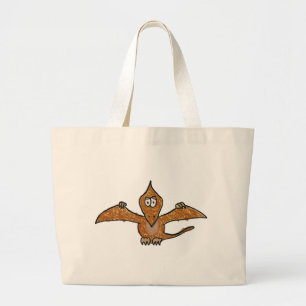 Crayon Pterodactyl Dinosaur Collection Large Tote Bag