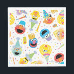 Crayon Sesame Pals Party Pattern Napkin<br><div class="desc">Bring a touch of fun to your celebration with the Crayon Sesame Pals Party Pattern Napkins. Featuring Elmo, Cookie Monster, Big Bird, and Abby Cadabby in a whimsical crayon-style design, these colourful napkins are perfect for Sesame Street-themed parties. Add a playful and festive accent to your party table that guests...</div>