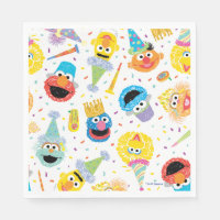 Crayon Sesame Pals Party Pattern