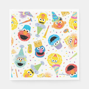 Crayon Sesame Pals Party Pattern Napkin