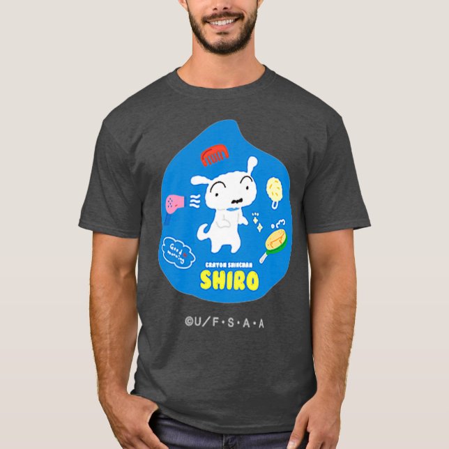 Crayon Shin-chan happyShiro Dress up Shiro one T-Shirt (Front)