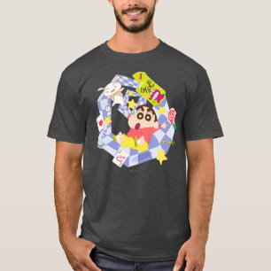 Crayon Shin-chan Round and round Shin-chans tea T-Shirt