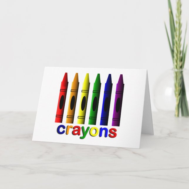 Crayons Art for Children Greeting Card (Front)