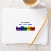 Crayons Bookplate Template Label 2 (Insitu)