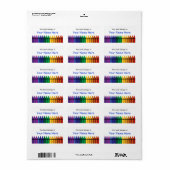 Crayons Bookplate Template Label 2 (Full Sheet)