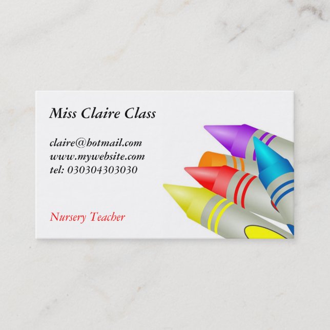 Crayons Business Card (Front)