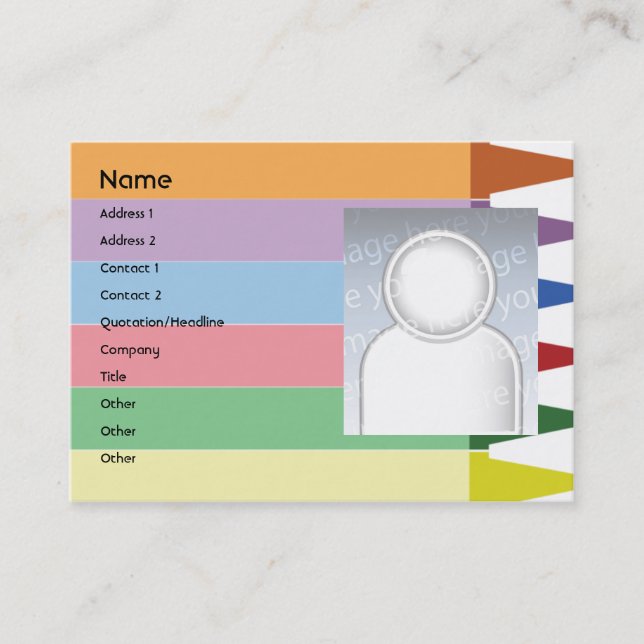 Crayons - Chubby Business Card (Front)