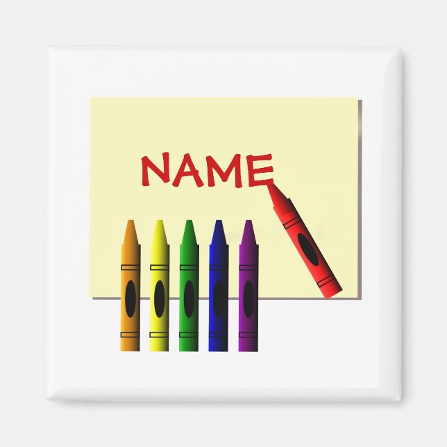 Crayons Colour my Name Magnet (Front)