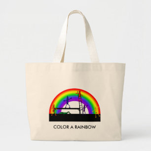 Crayons Colouring a Rainbow Tote bag