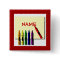 Crayons Cute Colour my Name Button