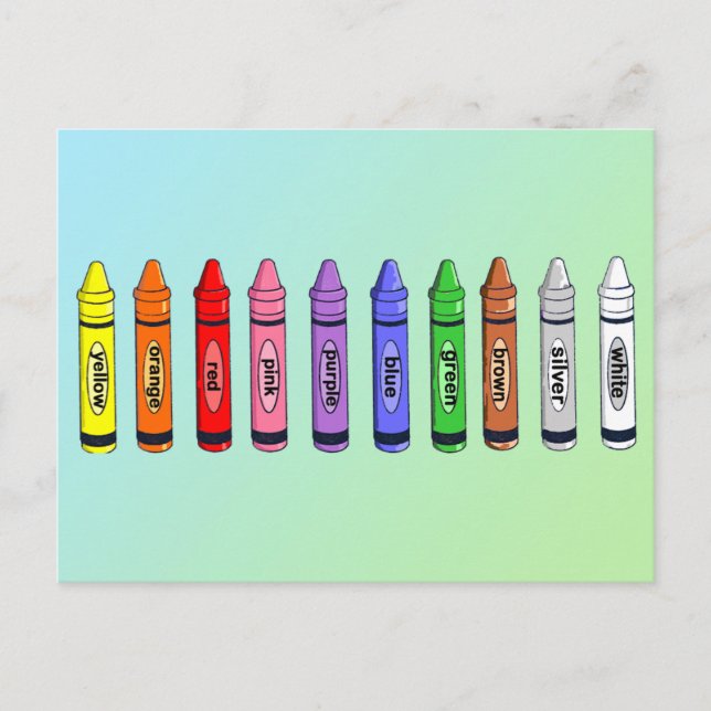 Crayons Flash Card (Front)