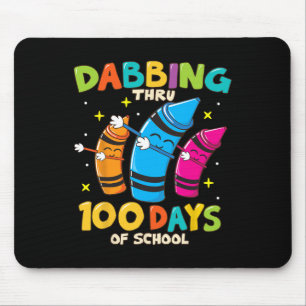 Crayons Kids 100 Days School Boys Girls Gift Mouse Pad