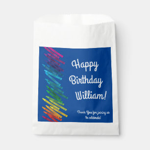 Crayons Kids Birthday Party Art Cute Colourful Favour Bag