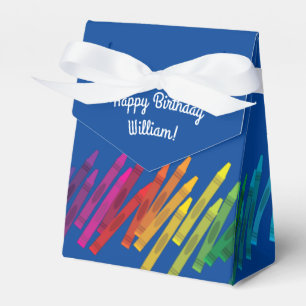 Crayons Kids Birthday Party Art Cute Colourful Favour Box