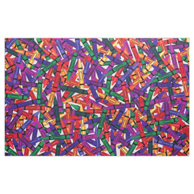 Crayons Kids Crayon  colourful Fabric (Yard)
